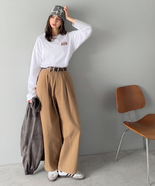 《JaVaジャバコラボ》程よいストリート感で幅広いスタイルにマッチ。 綿100%アドベンチャーマウンテンTシャツ（長袖） jo1150068