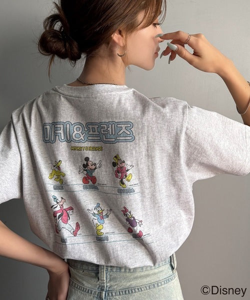 韓国風が今っぽい。ディズニーキャラクターデザイン半袖Tシャツ ce1330036