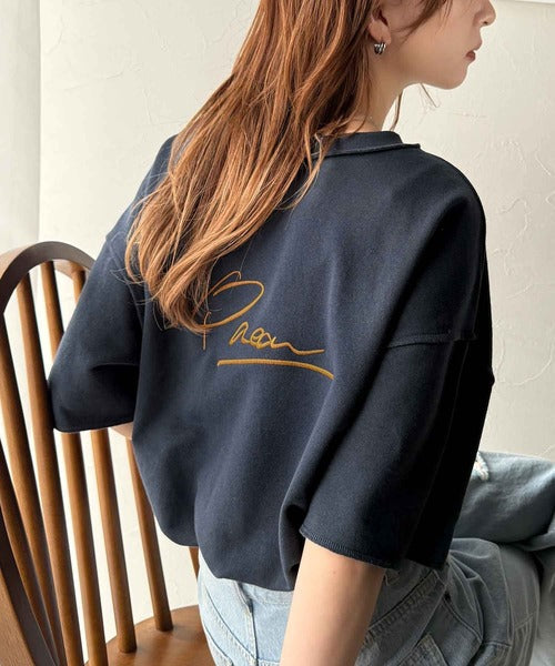 《JaVaジャバコラボ》大胆ロゴで魅せる。前後2way裏毛胸元PAEANロゴ半袖Tシャツ jv1260422