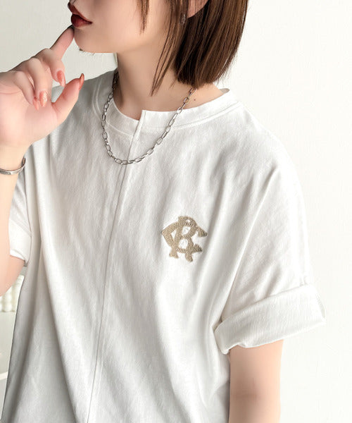 《JaVaジャバコラボ》綿100％!こだわり満載の自信アイテム☆切替BODYロゴTシャツ（半袖） jv1330014