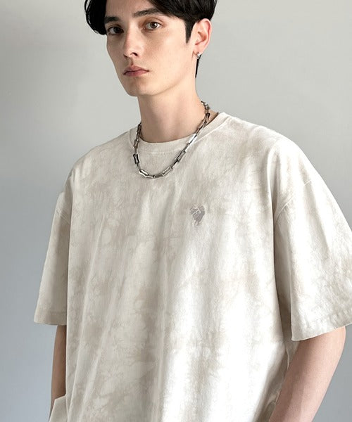 「視線を独り占め。」タイダイ染め刺繍入りオーバーサイズTシャツ／Tie-Dye Embroidered Oversize T-Shirt co1150031