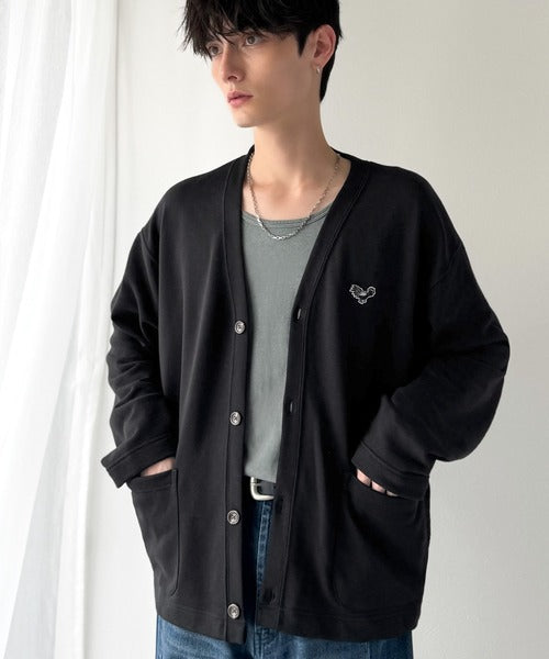 【Classical Origin】「シンプルって奥深い。」刺繍入りスウェットカーディガン（長袖）／Embroidered Design Sweat Cardigan co1150064