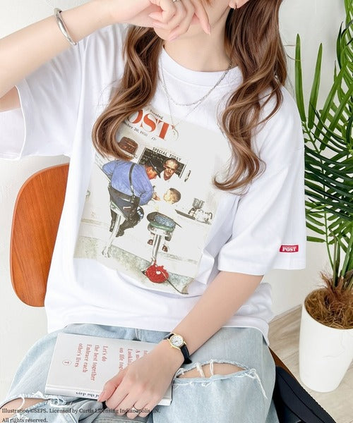 『THE SATURDAY EVENING POST』×クラシカルエルフ 別注グラフィックTシャツ【Runaway】 ce1260278