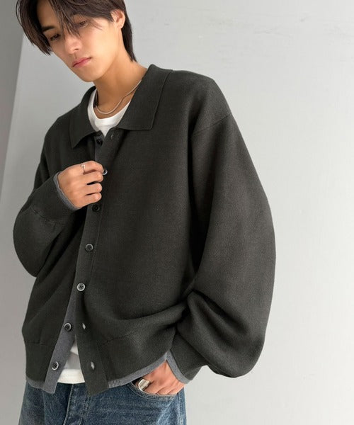 きちんと感に、差し色の遊び心を。ミラノリブ配色ニットシャツ / MILANO RIB COLOR BLOCK KNIT SHIRT co1020004