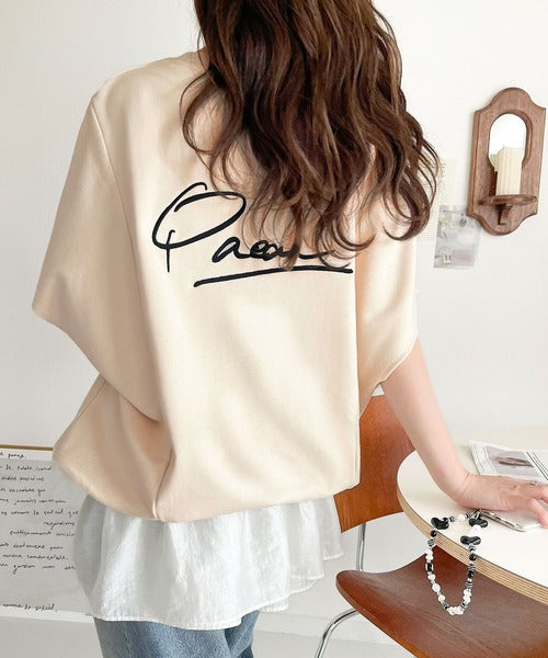 センスが光る。バック刺繍裏毛プルオーバー ce1020204