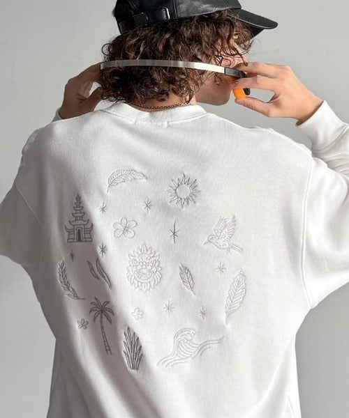 【Classical Origin】「背中で魅せる。」バック刺繍入りスウェットトレーナー（長袖）／Back Embroidery Sweat Trainer co1150043