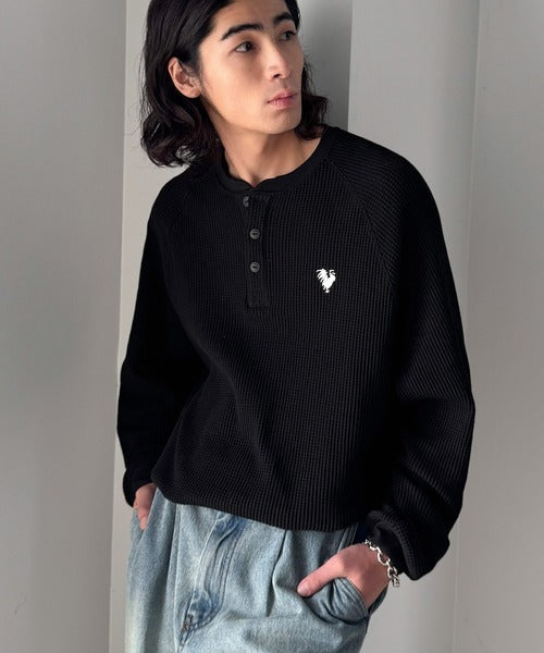 【Classical Origin】「ヘビーウェイト一択。」綿100％ワッフル素材ラグランビッグTシャツ／Cotton 100% Waffle Raglan Big T-Shirt co0780015