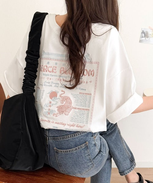 《JaVaジャバコラボ》着るだけで主役級。前後2way刺繍グラフィックオーバーサイズTシャツ jv1260547