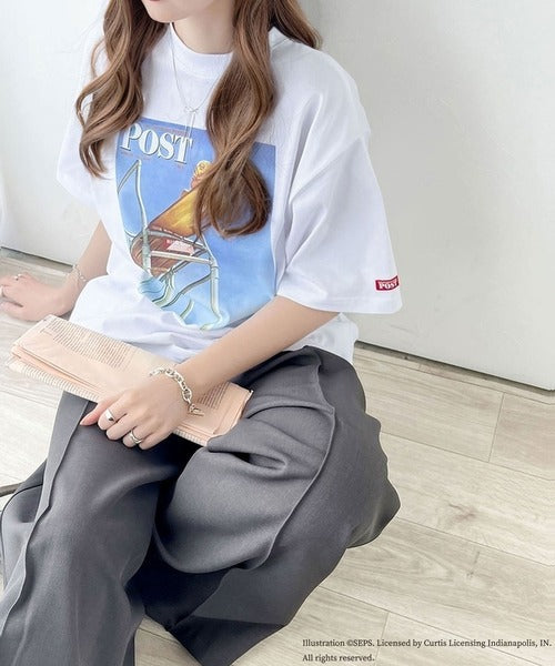 『THE SATURDAY EVENING POST』×クラシカルエルフ 別注グラフィックTシャツ【Boy on High Dive】 ce1260279