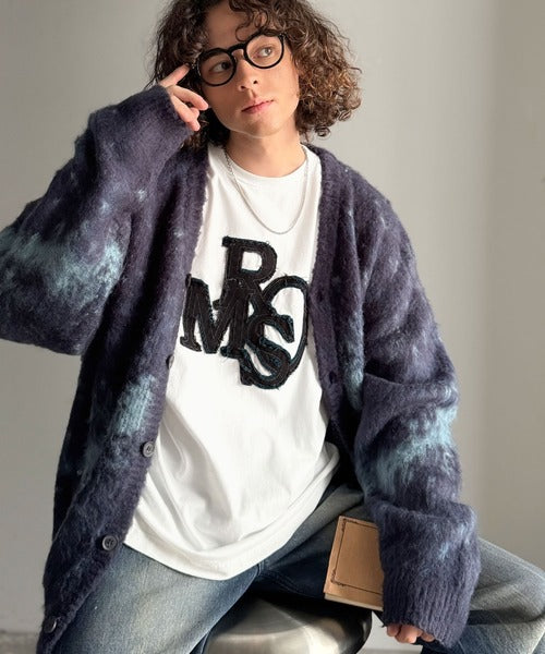 【Classical Origin】「一軍確定。」フリンジパッチワーク使いリラックスTシャツ／Fringe and Patchwork Relaxed T-Shirt co1320004