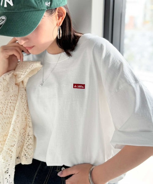 《JaVaジャバコラボ》背中で語る。綿100％バックグラフィック刺繍Tシャツ（半袖） jv1050357