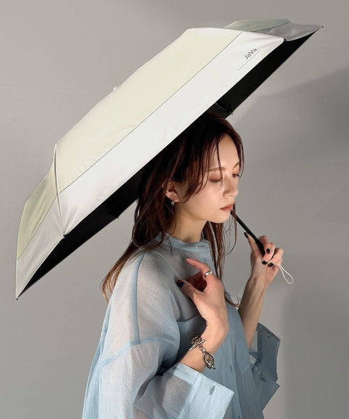 《JaVaジャバコラボ》毎日のお出かけをもっと楽しく。PROTECT U バイカラー晴雨兼用折り畳み傘 jv1340005