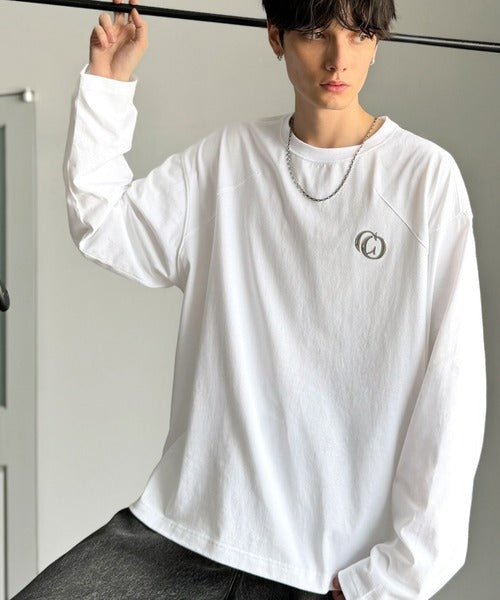 【Classical Origin】「1枚でキマる」。Dart Stitching Oversized T-Shirt／綿100％ダーツ切り替えオーバーサイズTシャツ（長袖） co1150037