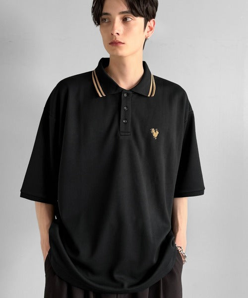 「洗練を纏う、上質な日常。」刺繍入りハイクオリティダブルフェイス素材ポロシャツ／Embroidered High-Quality Double Face Polo co1150026