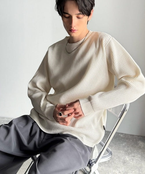 【Classical Origin】「ベーシックの必需品。」サーマルクルーネックニット/Thermal Crew Neck Knit ao1260480