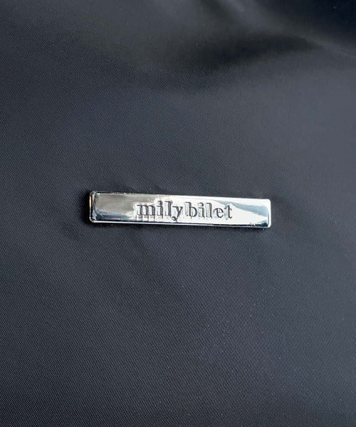【mily bilet】程よい光沢感が大人可愛い☆ジャガードテープ使いミニポーチ付き巾着2WAYショルダーバッグ mi1159053