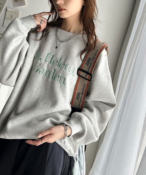 大人上品スタイル。前後2wayパステルロゴ刺繍裏起毛スウェット ce1330009