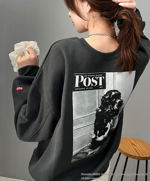 『THE SATURDAY EVENING POST』前後2way裏起毛プルオーバー【Bad Dog, Butch】 ce1260308