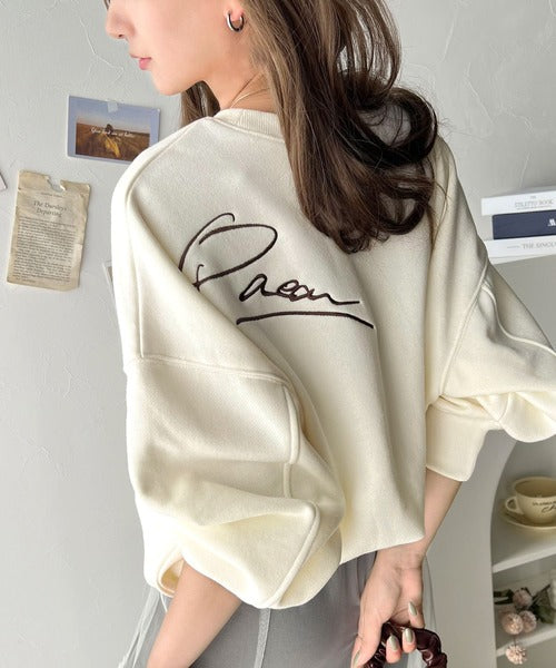 シーズンムード漂う。バック刺繍ロゴ裏起毛スウェットプルオーバー ce1260248