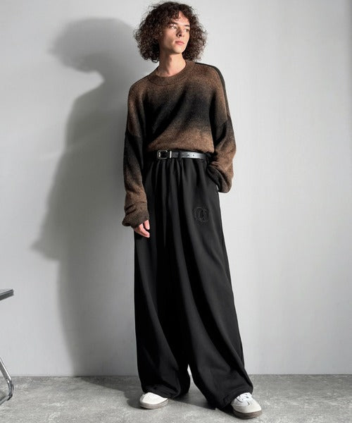 【Classical Origin】「シルエット推し。」アップリケデザインオーバーサイズスウェットパンツ／Applique Detail Oversized Sweatpants co1150046