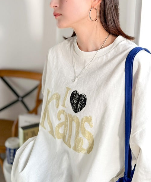 《JaVaジャバコラボ》大人カジュアルにちょうどいい。綿100％ ヴィンテージ風ハートTシャツ jv1050369