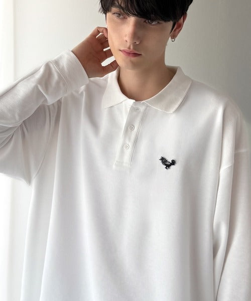 【Classical Origin】「上質な日常。」胸刺繍入り鹿の子ポロシャツ（長袖）／Embroidery Basic Polo Shirt co1150052