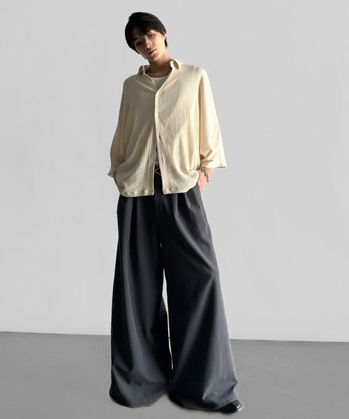 Wrinklefinish Dolman Sleeve Shirt／リンクル加工ドレープドルマンシャツ co1150009