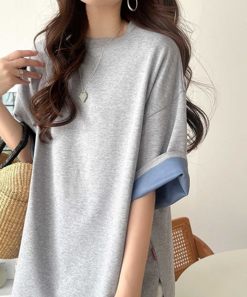 《JaVaジャバコラボ》ゆるシルエットに、ひとさじのアクセント。オーバーサイズ配色BIGTEE jv1110190