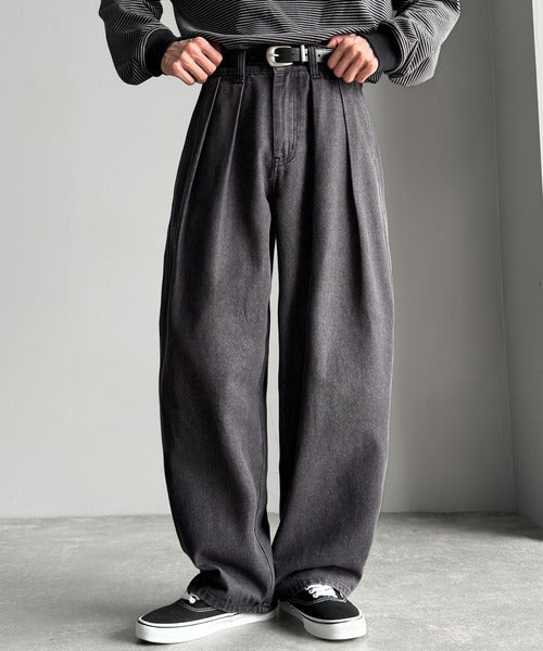 【Classical Origin】「虜になる！」インツータックワイドバルーンデニム／Inverted Two-Tuck Wide Balloon Denim co0900004
