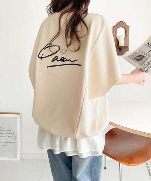 センスが光る。バック刺繍裏毛プルオーバー ce1020204