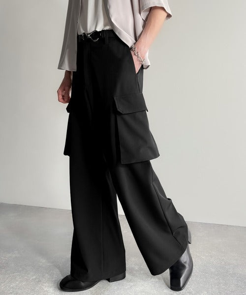 Big Pocket Parachute Wide Trousers／ビッグポケット付パラシュートワイドスラックス co1150004