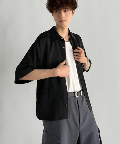 Cropper Box Style Hidden Placket Shirt ／比翼デザインショート丈シャツ co1010005