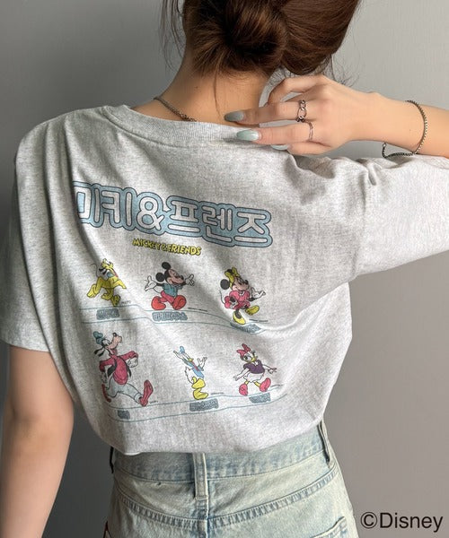 韓国風が今っぽい。ディズニーキャラクターデザイン半袖Tシャツ ce1330036