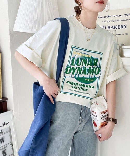 《JaVa ジャバコラボ》キャッチーな大人Tee。綿100%ピグメントロゴビッグTシャツ jv1029024