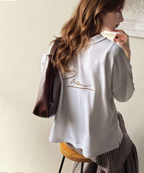 《JaVaジャバコラボ》大胆ロゴで魅せる。前後2way裏毛胸元PAEANロゴ半袖Tシャツ jv1260422