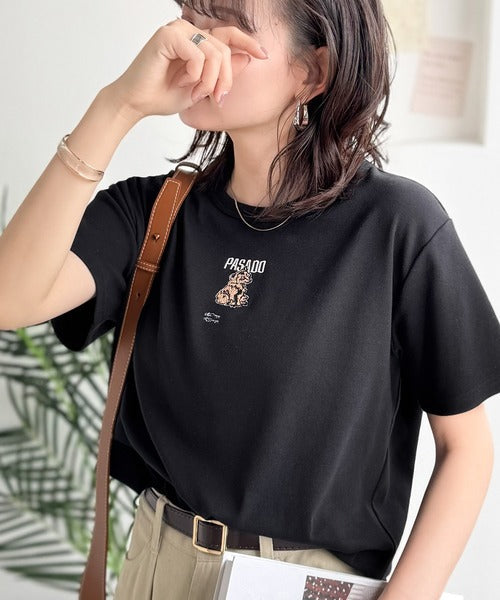 可愛いだけとは言わせない！刺繍コンパクトフライスTシャツアニマルシリーズ（半袖） ce1050360