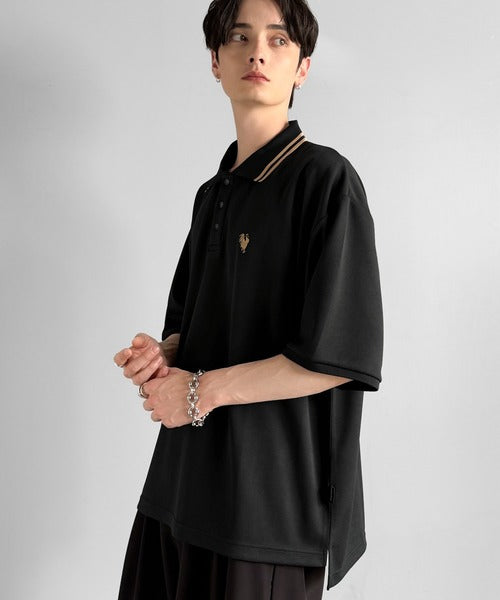 「洗練を纏う、上質な日常。」刺繍入りハイクオリティダブルフェイス素材ポロシャツ／Embroidered High-Quality Double Face Polo co1150026