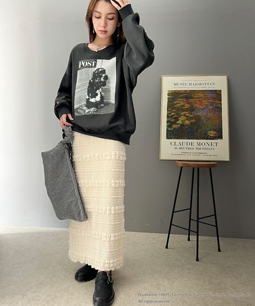 『THE SATURDAY EVENING POST』前後2way裏起毛プルオーバー【Bad Dog, Butch】 ce1260308