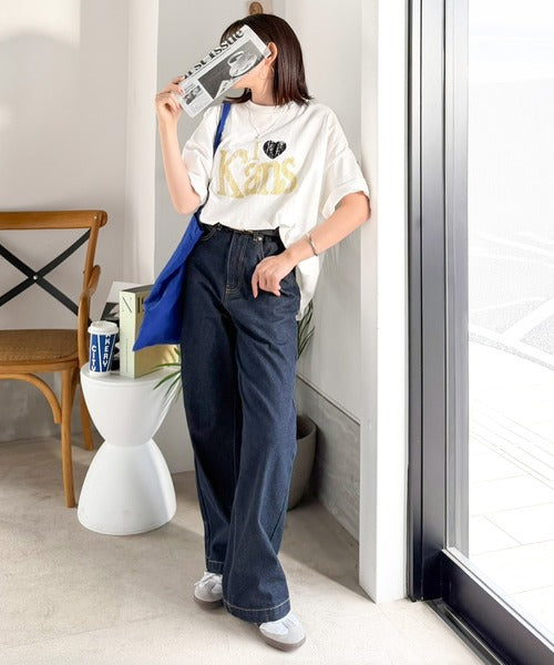 《JaVaジャバコラボ》大人カジュアルにちょうどいい。綿100％ ヴィンテージ風ハートTシャツ jv1050369
