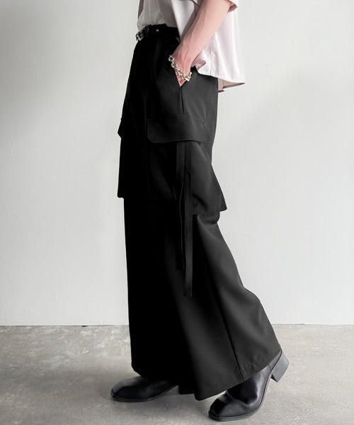 Big Pocket Parachute Wide Trousers／ビッグポケット付パラシュートワイドスラックス co1150004