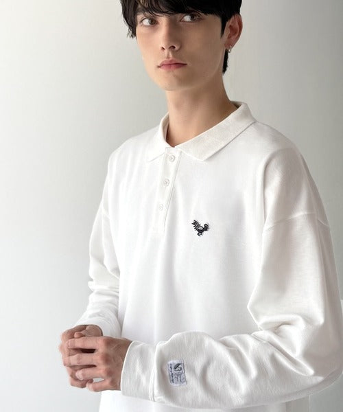 【Classical Origin】「上質な日常。」胸刺繍入り鹿の子ポロシャツ（長袖）／Embroidery Basic Polo Shirt co1150052
