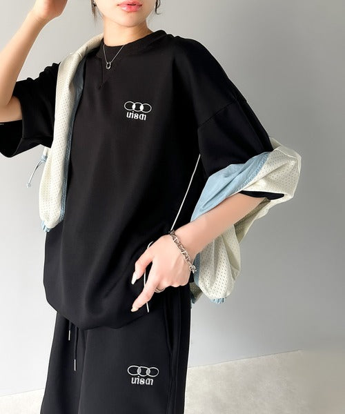 大人スポーティー。パイピングダンボールオーバTシャツ(セットアップ可能) sp1050176