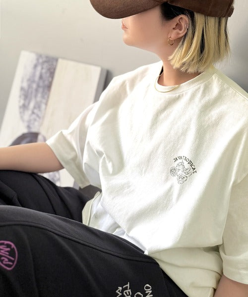 《JaVaジャバコラボ》周りと差がつくアート感。綿100％ タイ☆トロピカルフルーツ柄☆ビッグTシャツ jm1029128