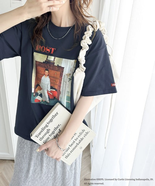 『THE SATURDAY EVENING POST』×クラシカルエルフ 別注グラフィックTシャツ 【Truth about Santa or Discover】 ce1260282