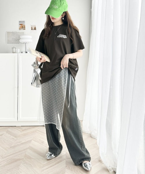 大人カジュアル。綿100％ワンポイントロゴTシャツ mo1310041