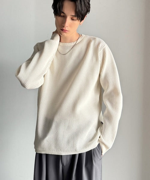 【Classical Origin】「ベーシックの必需品。」サーマルクルーネックニット/Thermal Crew Neck Knit ao1260480