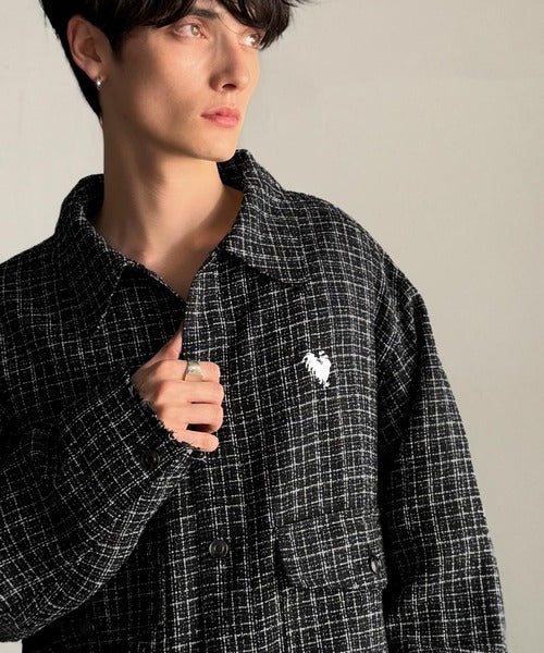 【Classical Origin】「今季トレンド。」ツイード素材ショート丈ジャケット／Tweed Short Jacket co1150060