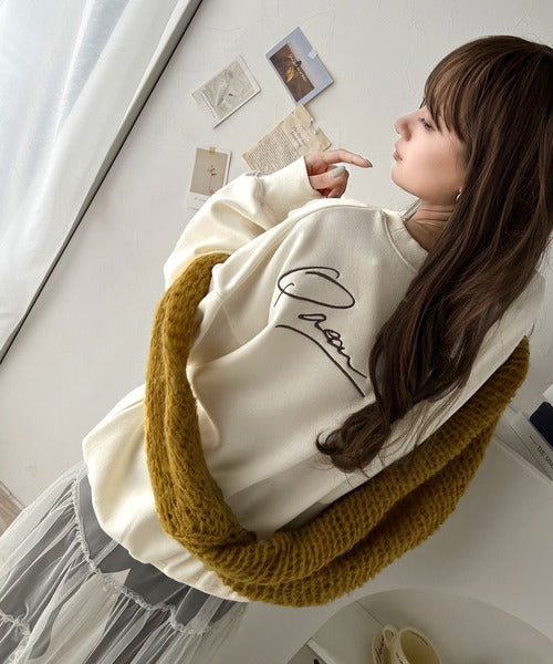 シーズンムード漂う。バック刺繍ロゴ裏起毛スウェットプルオーバー ce1260248