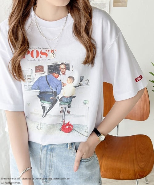 『THE SATURDAY EVENING POST』×クラシカルエルフ 別注グラフィックTシャツ【Runaway】 ce1260278