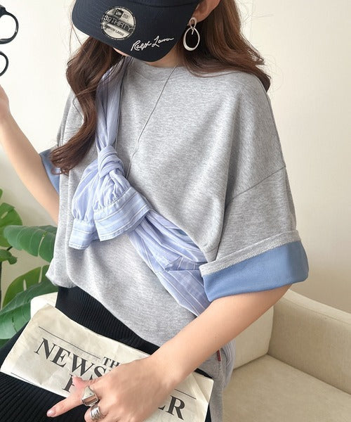 《JaVaジャバコラボ》ゆるシルエットに、ひとさじのアクセント。オーバーサイズ配色BIGTEE jv1110190